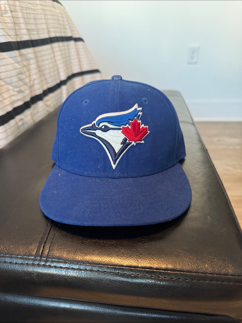 New Era Blue Toronto Blue Jays Hat with Red Maple Leaf Logo